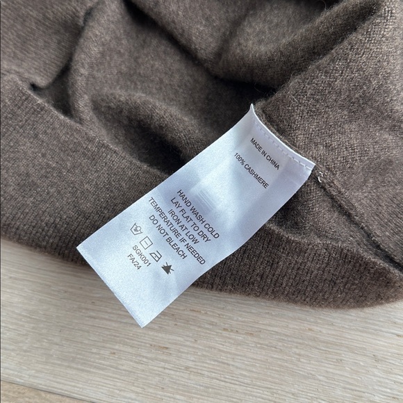100% Mongolian cashmere Quince womens Brown Sweater sz large - Picture 6 of 7